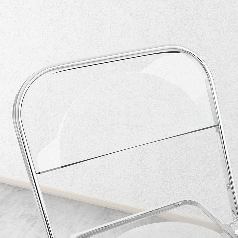 Silla lateral de comedor con respaldo abierto de estilo industrial, silla sin brazos de comedor de plástico para el hogar