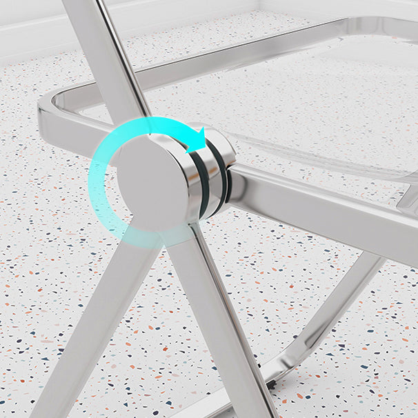 Silla lateral de comedor con respaldo abierto de estilo industrial, silla sin brazos de comedor de plástico para el hogar