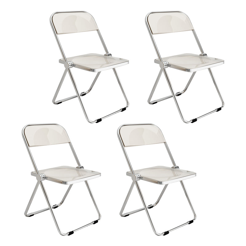 Silla lateral de comedor con respaldo abierto de estilo industrial, silla sin brazos de comedor de plástico para el hogar