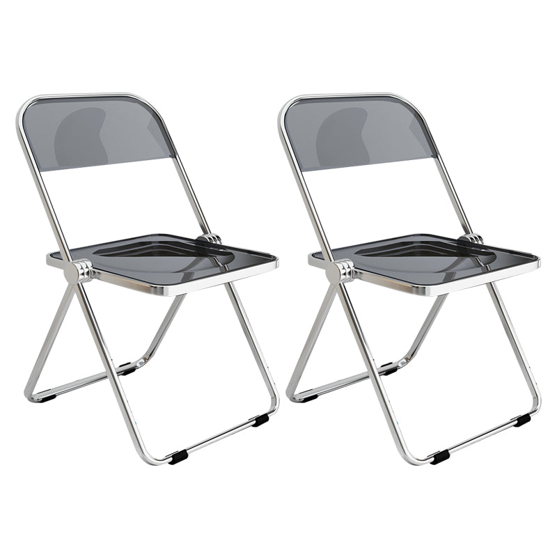 Silla lateral de comedor con respaldo abierto de estilo industrial, silla sin brazos de comedor de plástico para el hogar