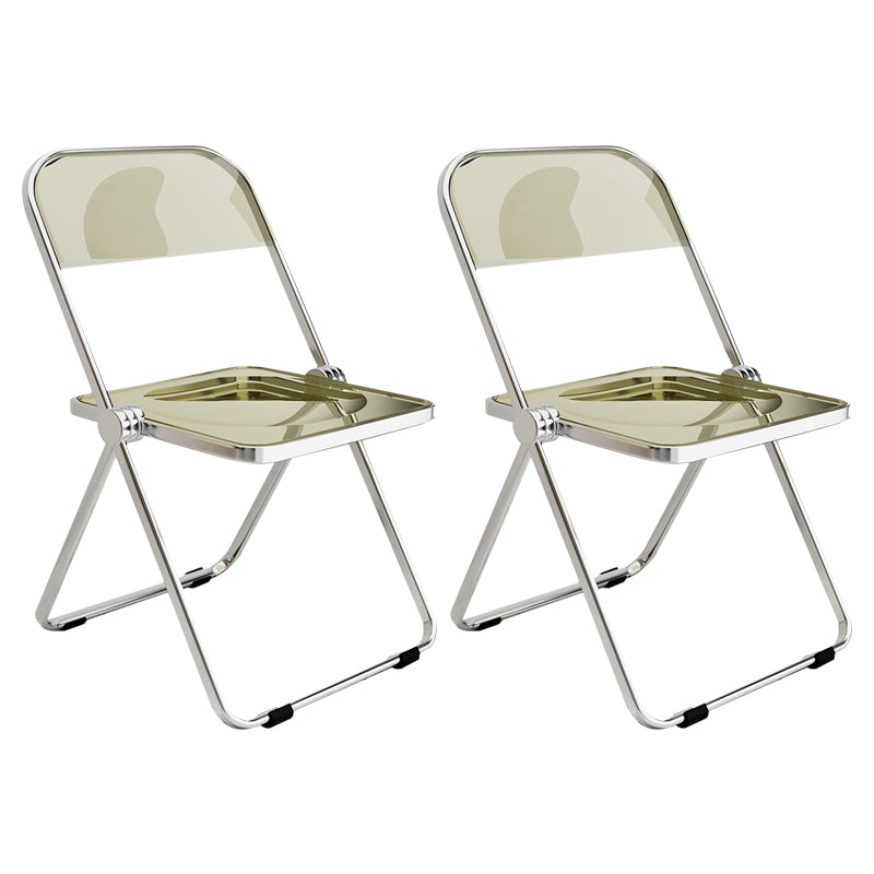Silla lateral de comedor con respaldo abierto de estilo industrial, silla sin brazos de comedor de plástico para el hogar