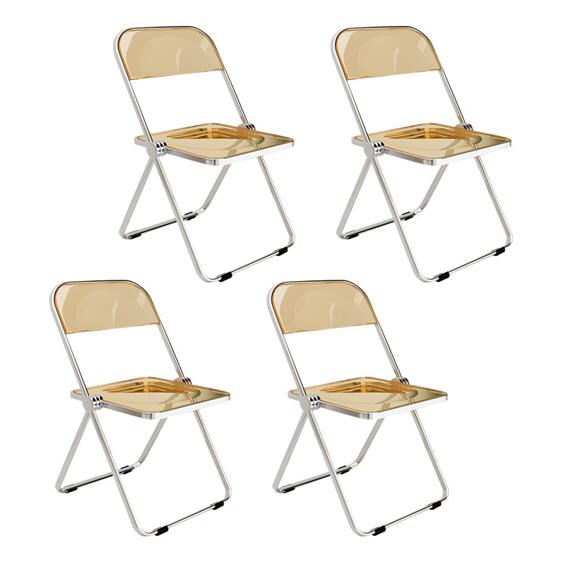 Silla lateral de comedor con respaldo abierto de estilo industrial, silla sin brazos de comedor de plástico para el hogar