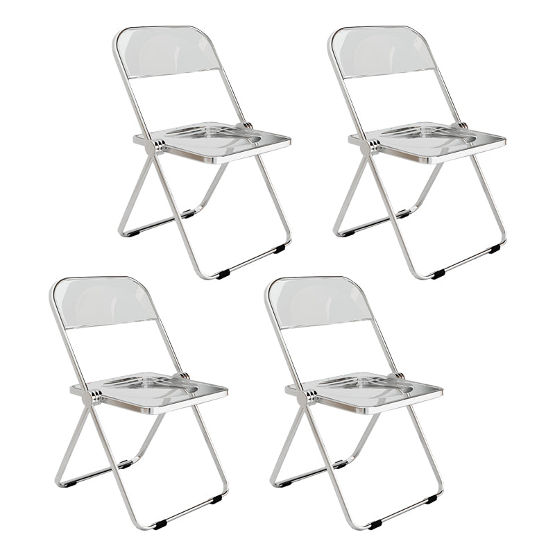 Silla lateral de comedor con respaldo abierto de estilo industrial, silla sin brazos de comedor de plástico para el hogar