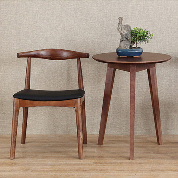 Silla de comedor de madera maciza de estilo tradicional, sillas laterales de comedor con respaldo abierto