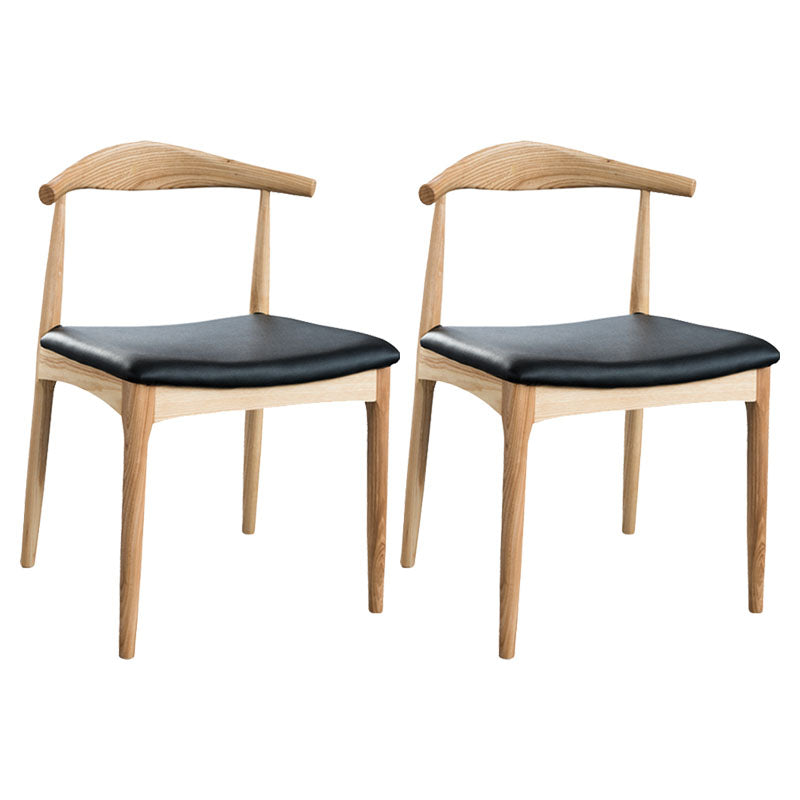 Silla de comedor de madera maciza de estilo tradicional, sillas laterales de comedor con respaldo abierto