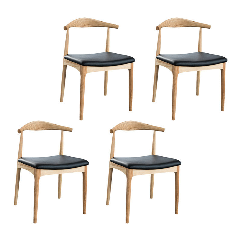 Silla de comedor de madera maciza de estilo tradicional, sillas laterales de comedor con respaldo abierto