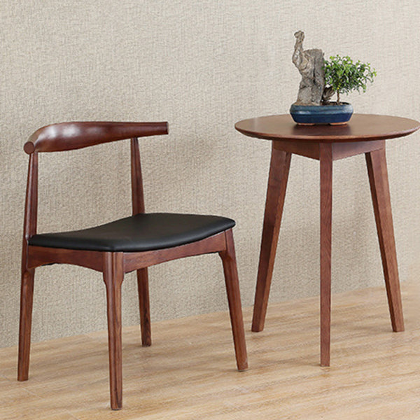 Silla de comedor de madera maciza de estilo tradicional, sillas laterales de comedor con respaldo abierto