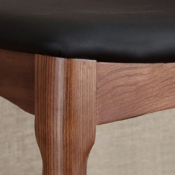 Silla de comedor de madera maciza de estilo tradicional, sillas laterales de comedor con respaldo abierto