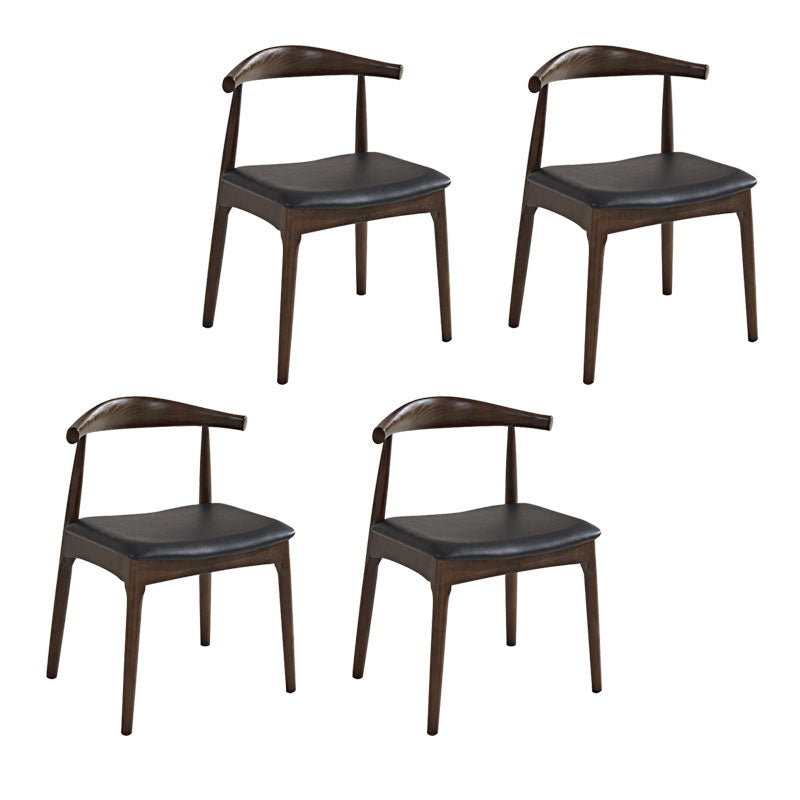Silla de comedor de madera maciza de estilo tradicional, sillas laterales de comedor con respaldo abierto