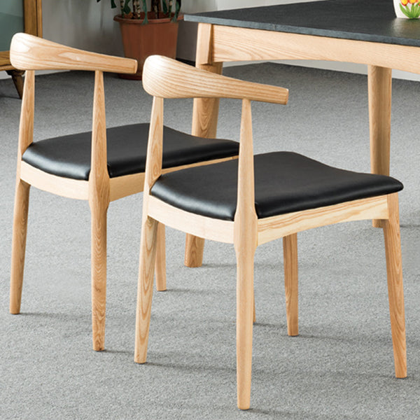 Silla de comedor de madera maciza de estilo tradicional, sillas laterales de comedor con respaldo abierto