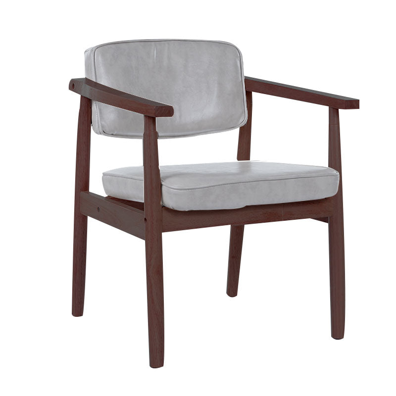 Silla de comedor de madera moderna con respaldo abierto, silla lateral de comedor individual para uso doméstico