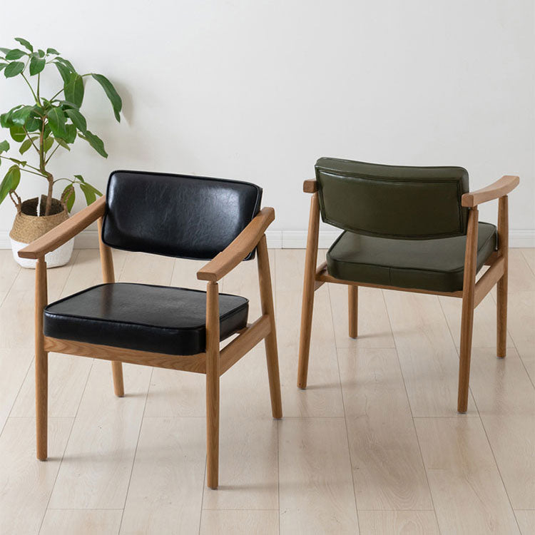 Silla de comedor de madera moderna con respaldo abierto, silla lateral de comedor individual para uso doméstico