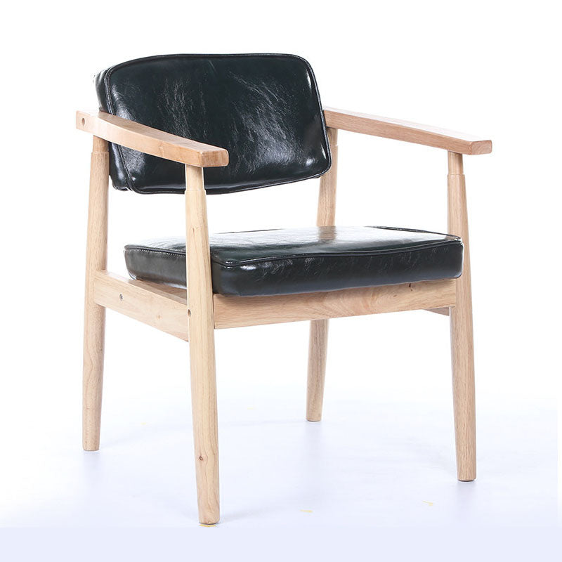 Silla de comedor de madera moderna con respaldo abierto, silla lateral de comedor individual para uso doméstico