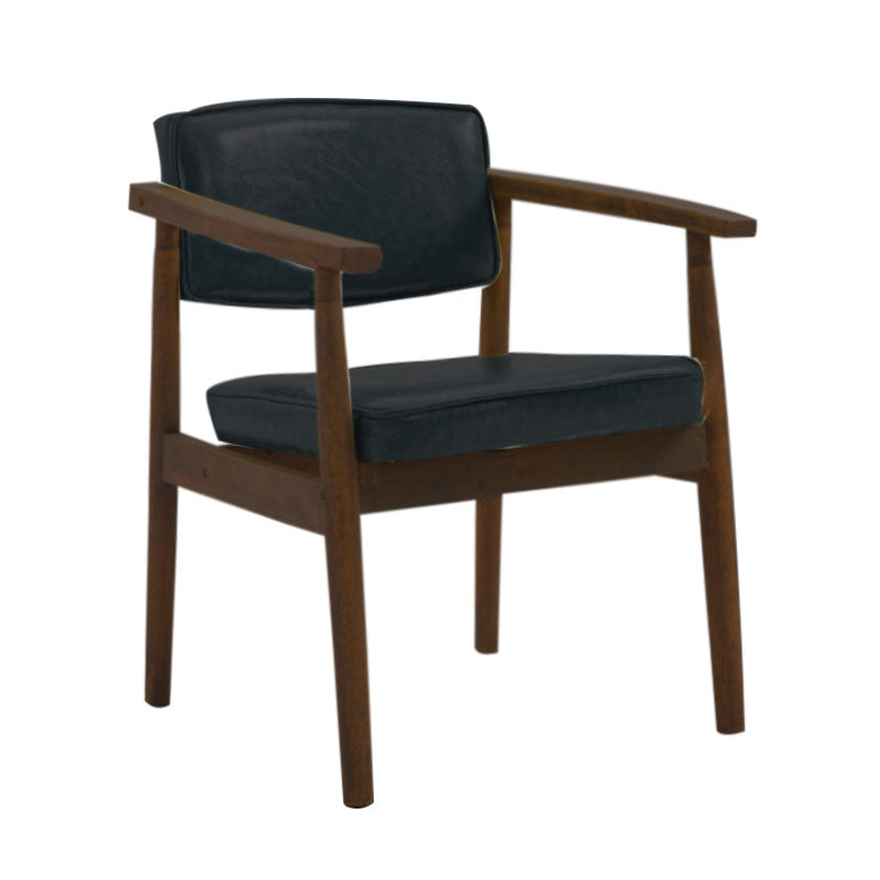 Silla de comedor de madera moderna con respaldo abierto, silla lateral de comedor individual para uso doméstico