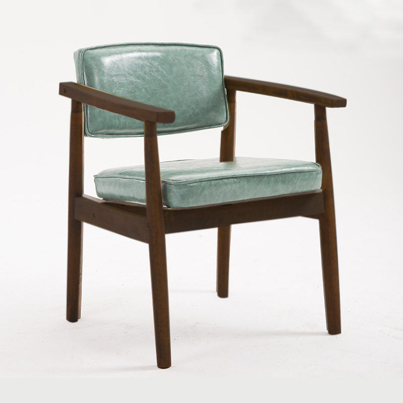 Silla de comedor de madera moderna con respaldo abierto, silla lateral de comedor individual para uso doméstico