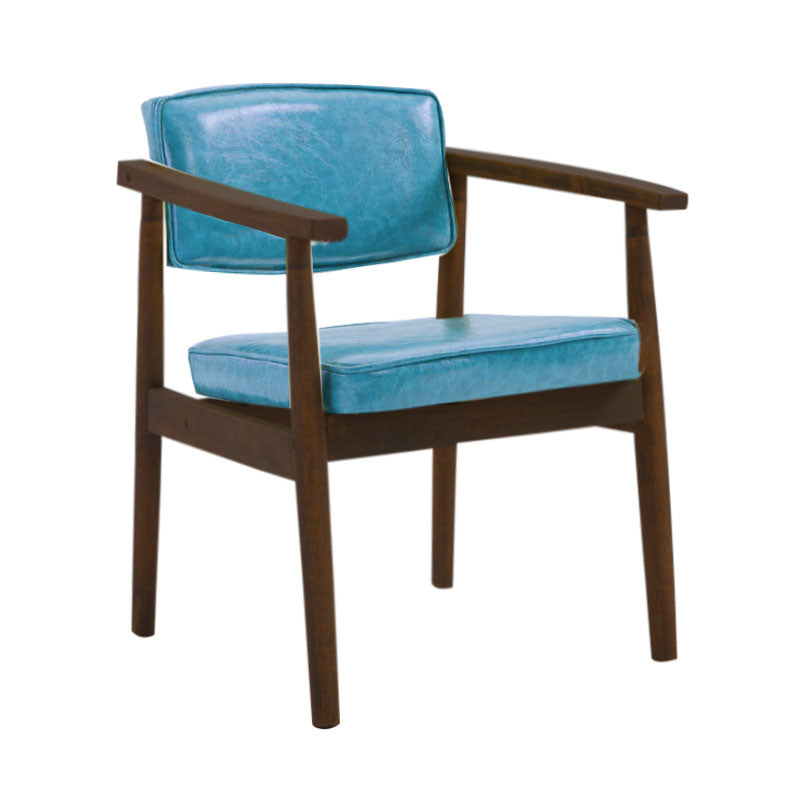 Silla de comedor de madera moderna con respaldo abierto, silla lateral de comedor individual para uso doméstico