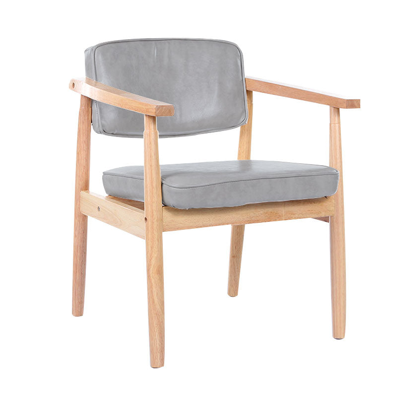 Silla de comedor de madera moderna con respaldo abierto, silla lateral de comedor individual para uso doméstico
