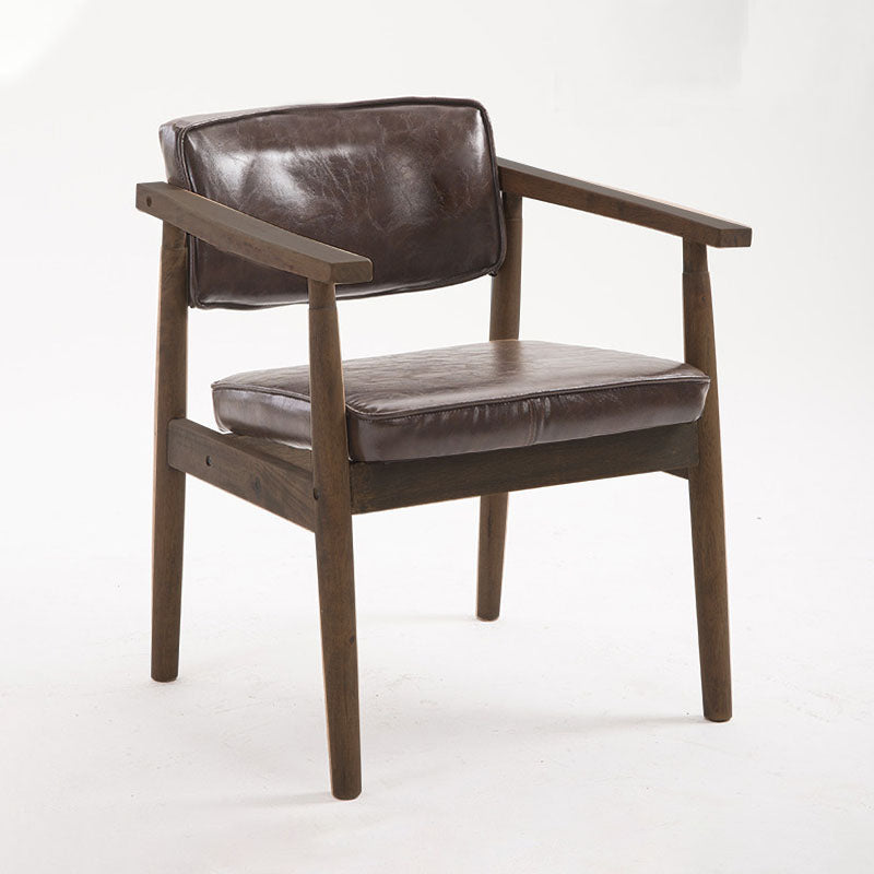 Chaise de salle à manger en bois moderne, chaise d'appoint simple à dossier ouvert, pour usage domestique