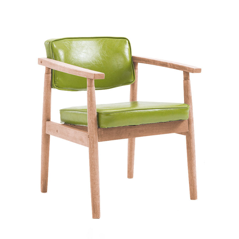 Silla de comedor de madera moderna con respaldo abierto, silla lateral de comedor individual para uso doméstico