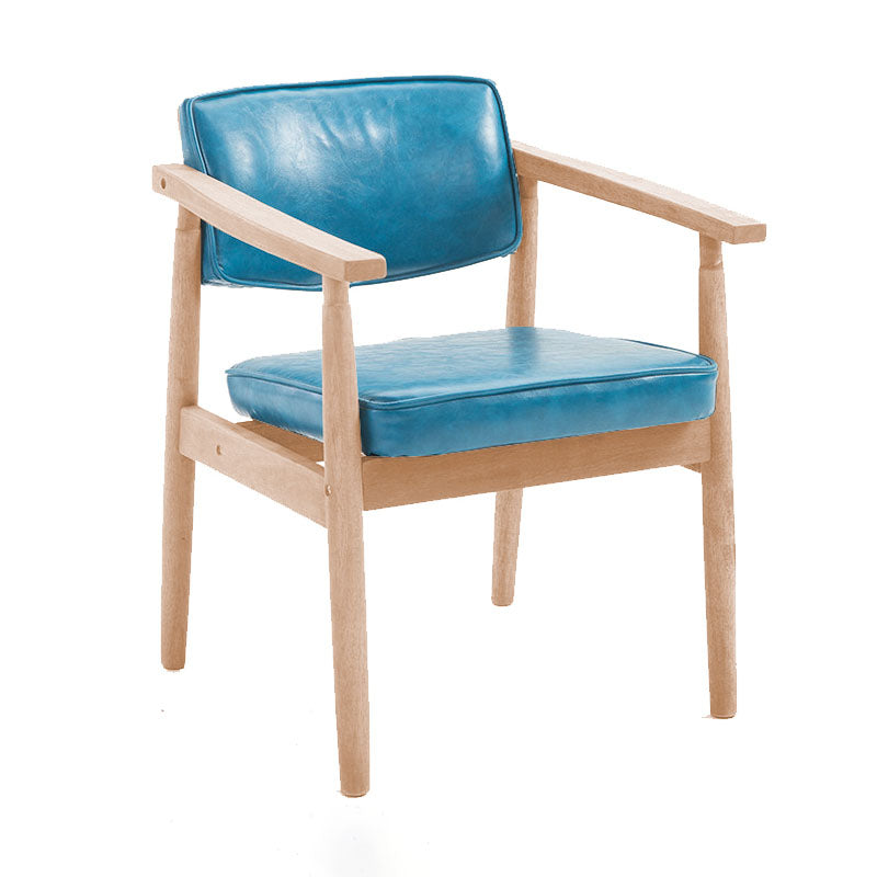 Silla de comedor de madera moderna con respaldo abierto, silla lateral de comedor individual para uso doméstico