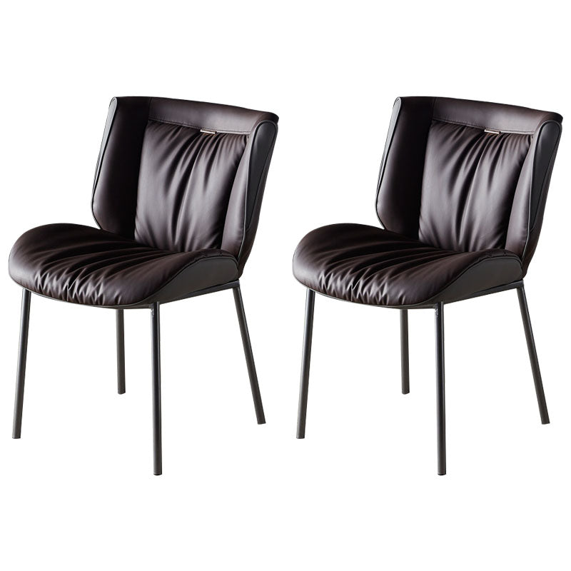 Silla lateral industrial interior Silla tapizada de metal con respaldo sólido para comedor