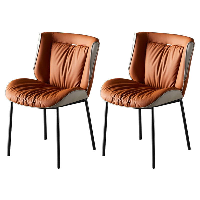 Silla lateral industrial interior Silla tapizada de metal con respaldo sólido para comedor