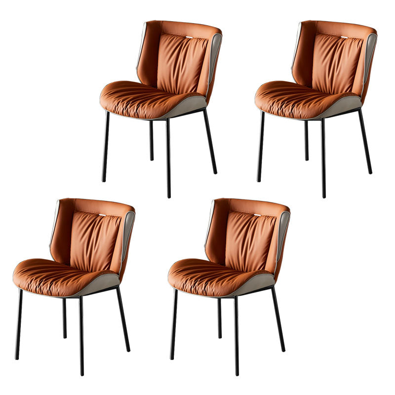 Silla lateral industrial interior Silla tapizada de metal con respaldo sólido para comedor