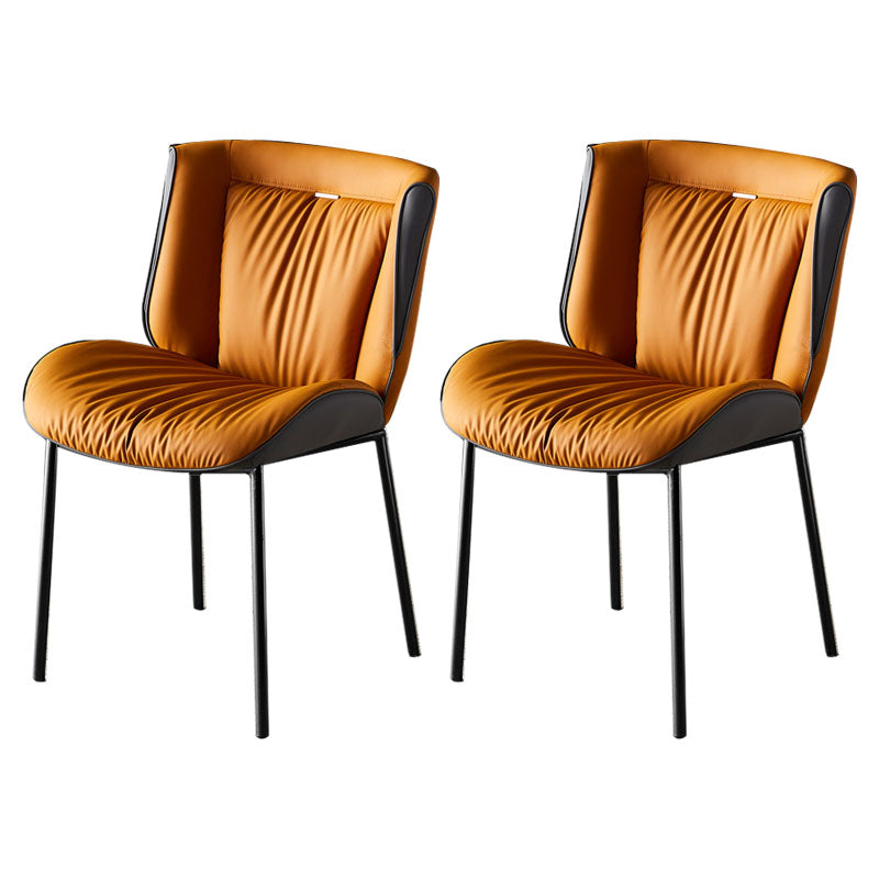 Silla lateral industrial interior Silla tapizada de metal con respaldo sólido para comedor