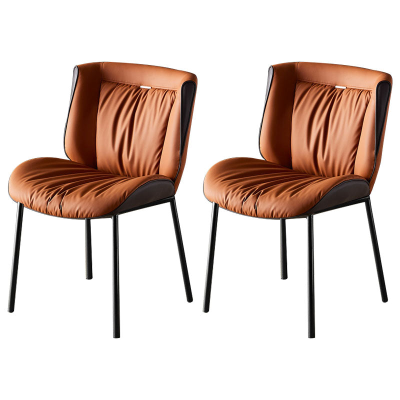 Silla lateral industrial interior Silla tapizada de metal con respaldo sólido para comedor