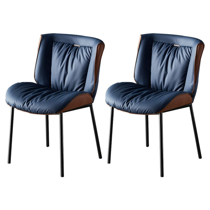Silla lateral industrial interior Silla tapizada de metal con respaldo sólido para comedor