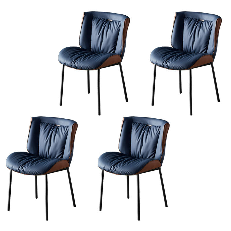 Silla lateral industrial interior Silla tapizada de metal con respaldo sólido para comedor