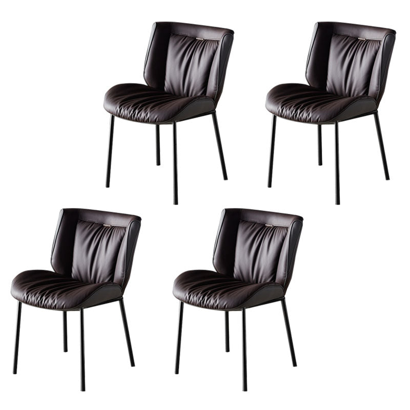 Silla lateral industrial interior Silla tapizada de metal con respaldo sólido para comedor