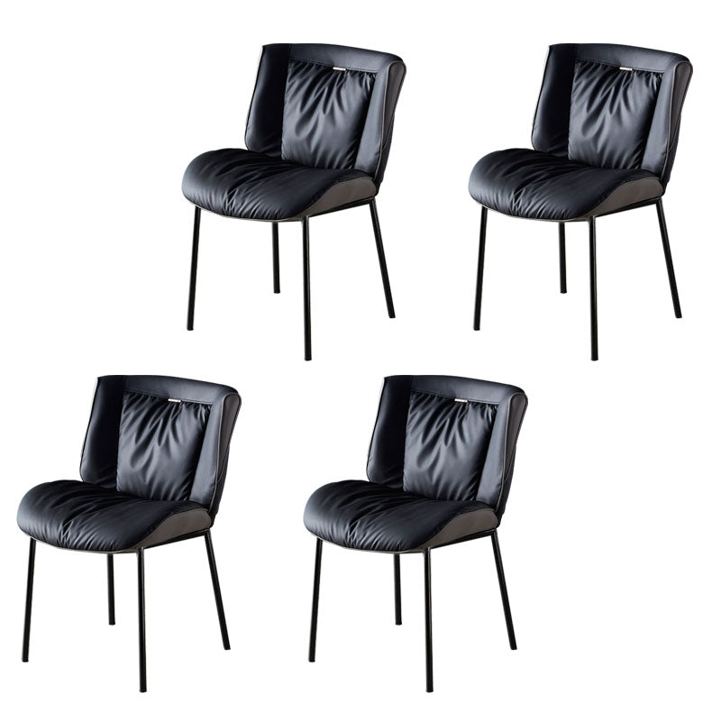 Silla lateral industrial interior Silla tapizada de metal con respaldo sólido para comedor