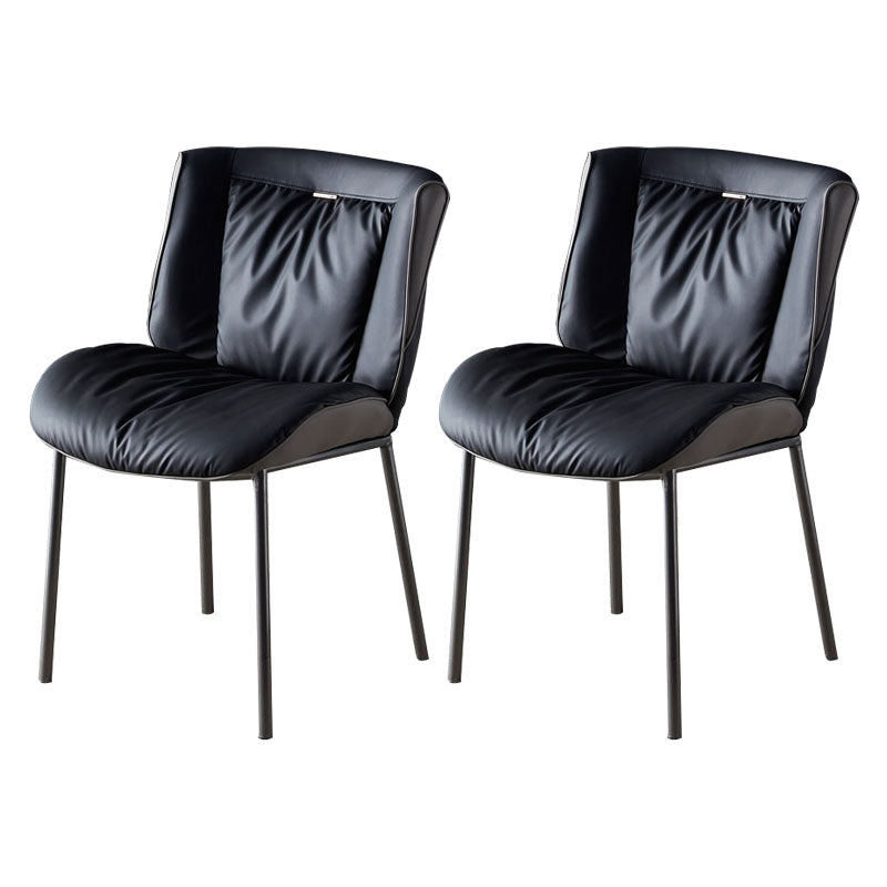 Silla lateral industrial interior Silla tapizada de metal con respaldo sólido para comedor