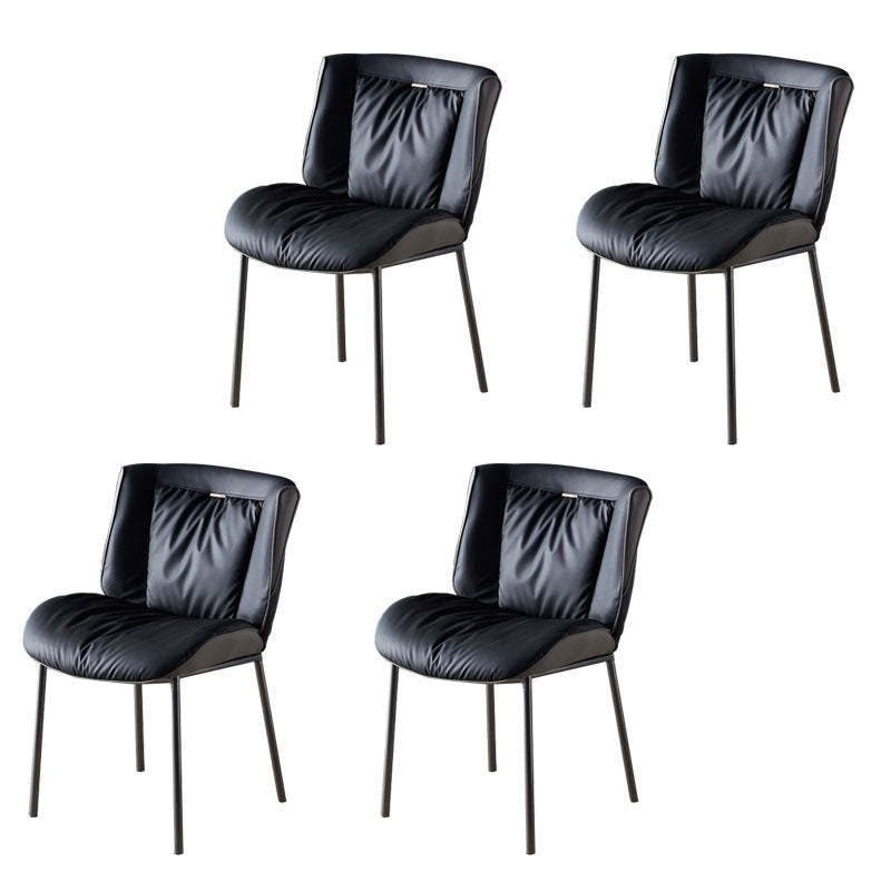Silla lateral industrial interior Silla tapizada de metal con respaldo sólido para comedor