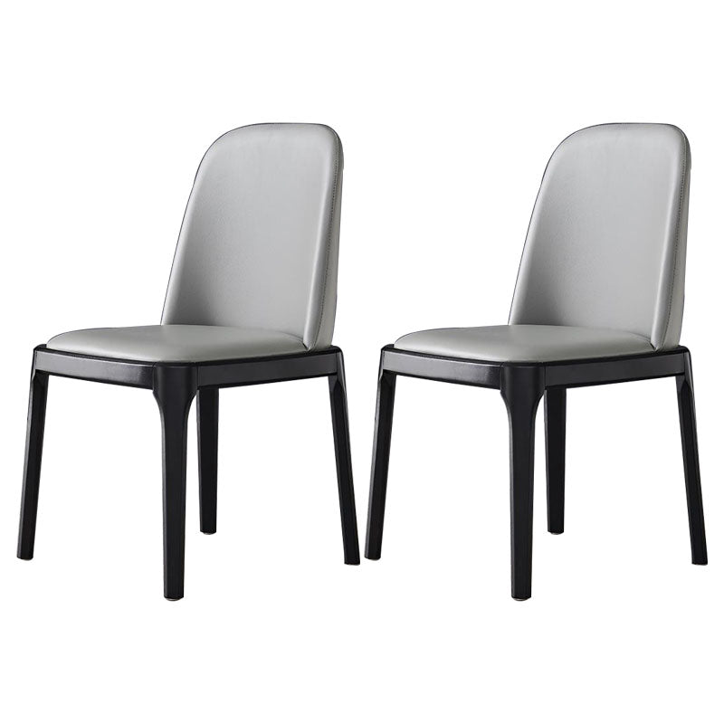 Silla de comedor industrial Ash Parsons con acabado mate de piel sintética (juego de 2)