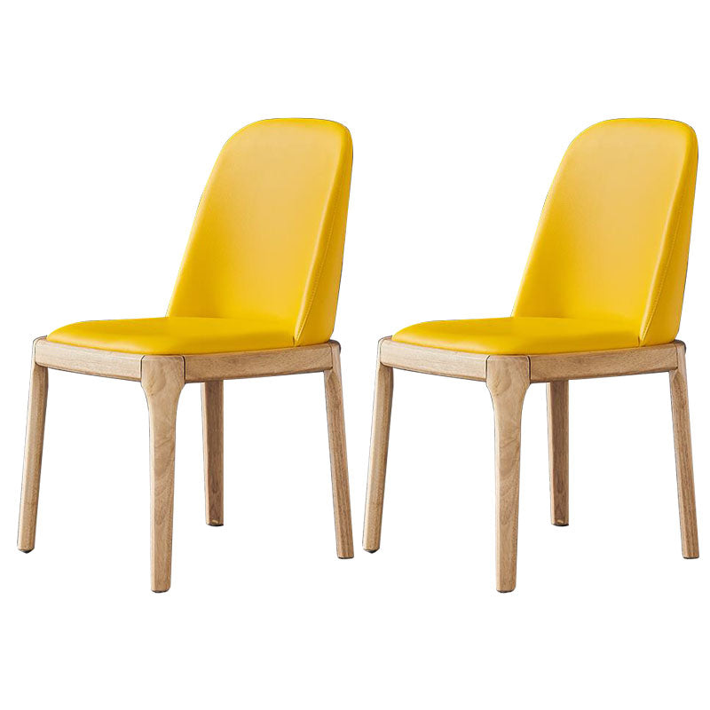 Industriel Ash Chaise de salle à manger Parsons, chaise d'appoint en similicuir au fini mat (Ensemble de 2)