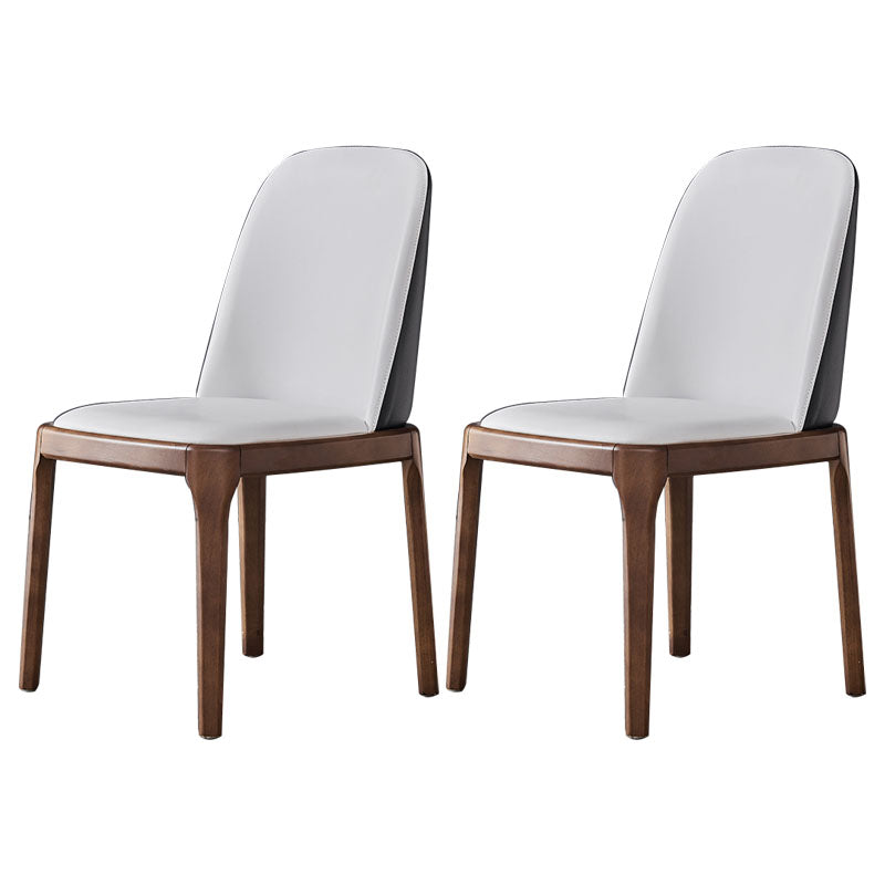 Silla de comedor industrial Ash Parsons con acabado mate de piel sintética (juego de 2)