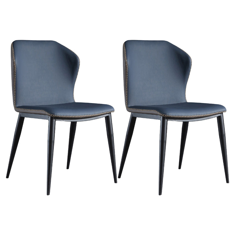 Modern Style Metal Chairs Wingback Side Kitchen Dining Chair (Set of 2)