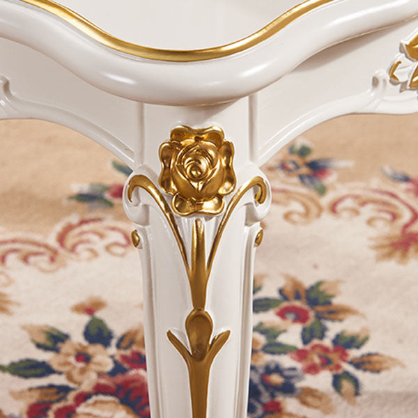 Silla de comedor tapizada victoriana King Louis Back Silla de comedor con acabado mate (juego de 2)