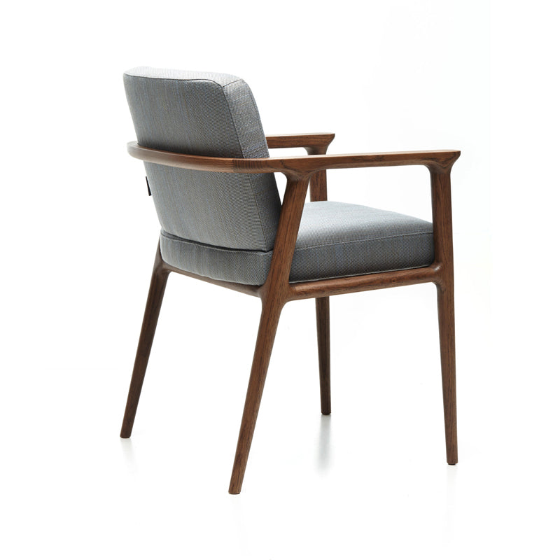 Silla de comedor tapizada con respaldo sólido de estilo tradicional para interiores