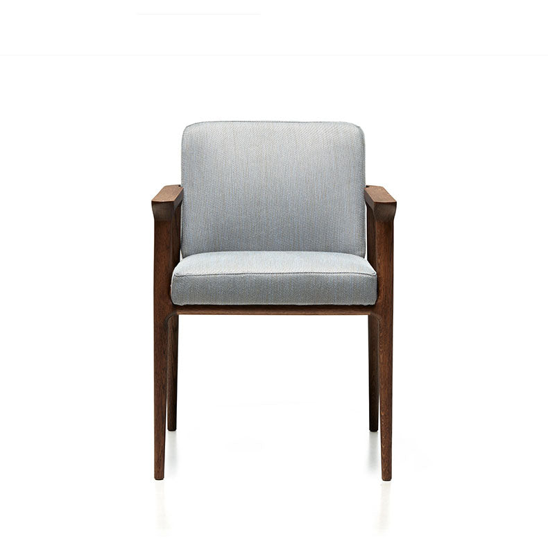 Silla de comedor tapizada con respaldo sólido de estilo tradicional para interiores