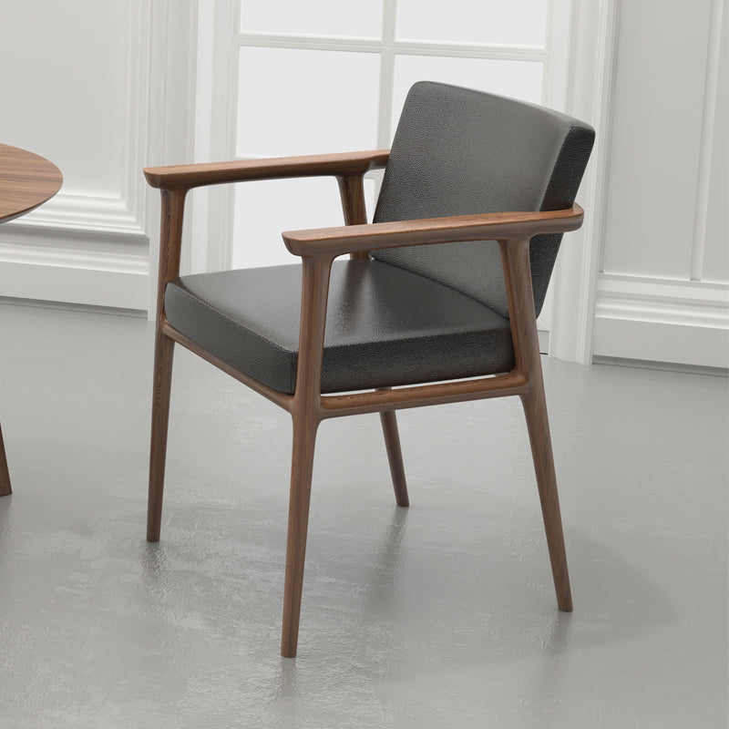 Silla de comedor tapizada con respaldo sólido de estilo tradicional para interiores