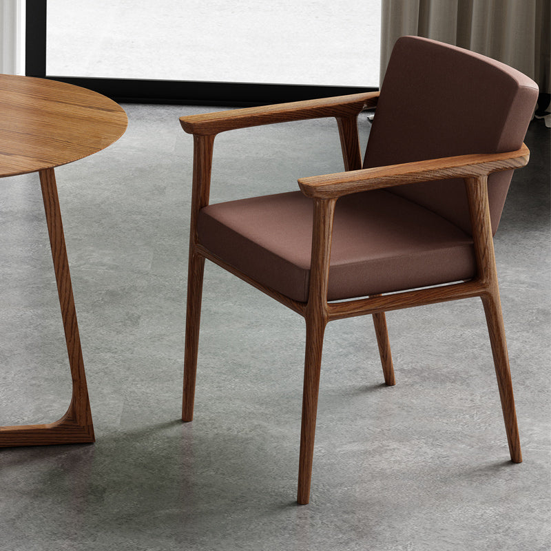 Chaise de salle à manger tapissée à dossier solide de fauteuil d'intérieur de style traditionnel
