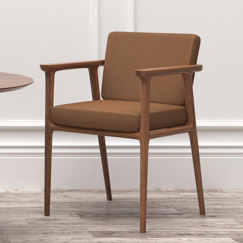 Chaise de salle à manger tapissée à dossier solide de fauteuil d'intérieur de style traditionnel