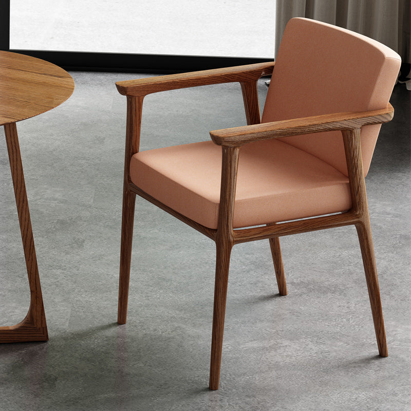 Silla de comedor tapizada con respaldo sólido de estilo tradicional para interiores