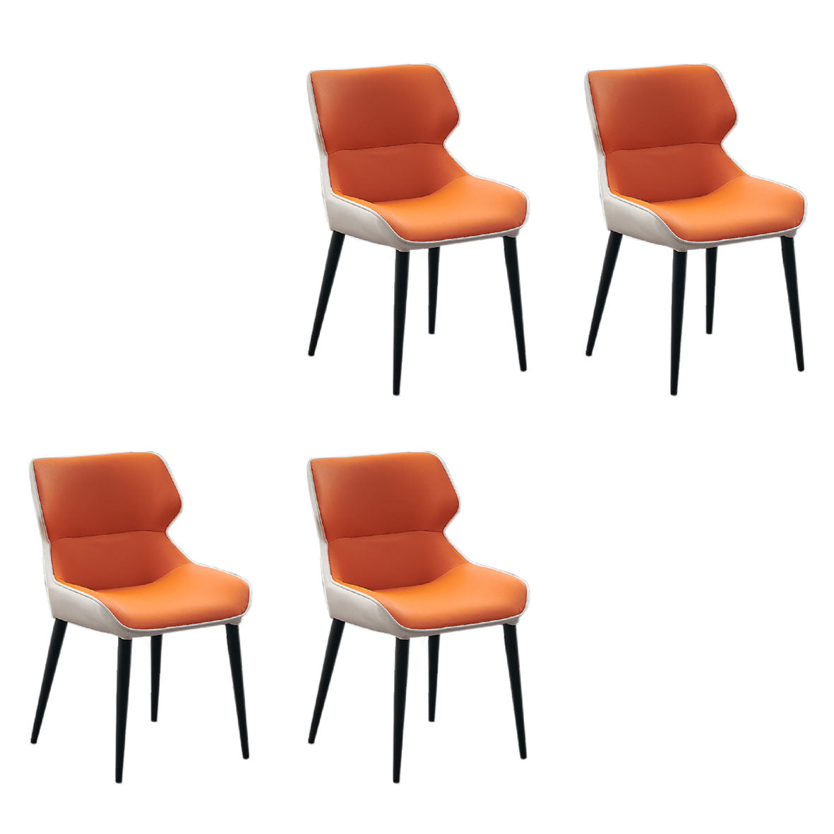 Chaises de salle à manger contemporaines en Faux cuir, fauteuils latéraux rembourrés pour usage domestique