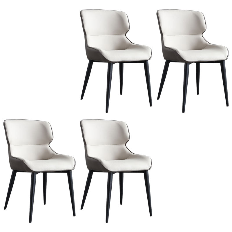 Chaises de salle à manger contemporaines en Faux cuir, fauteuils latéraux rembourrés pour usage domestique