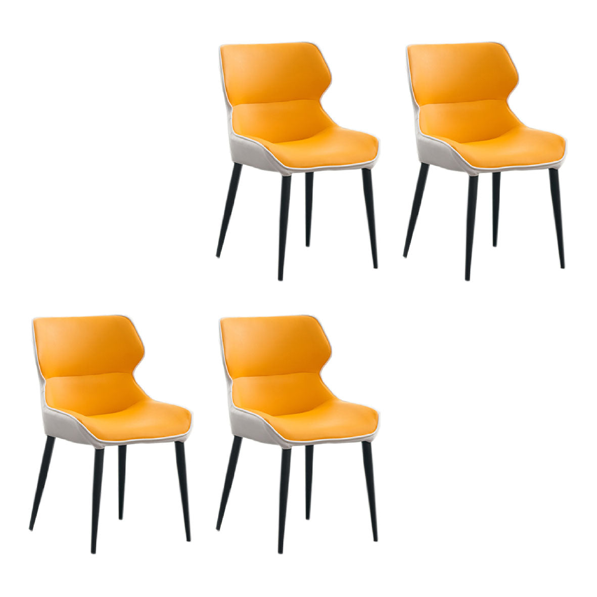 Chaises de salle à manger contemporaines en Faux cuir, fauteuils latéraux rembourrés pour usage domestique