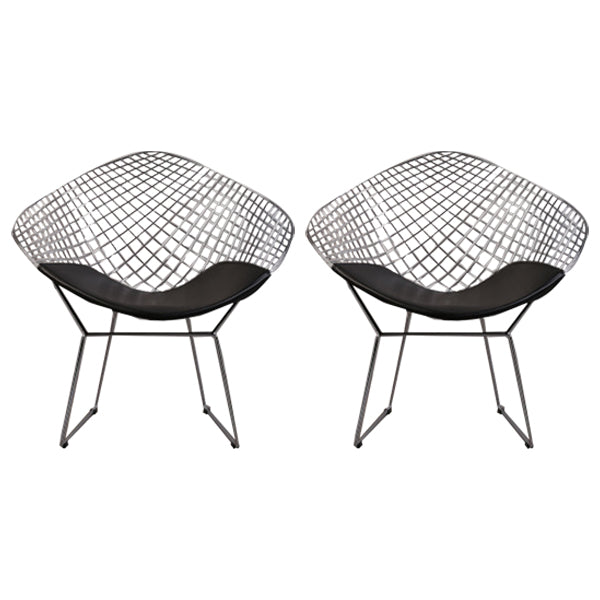 Sillas de comedor escandinavas sin brazos Sillas auxiliares de comedor tapizadas con patas de metal